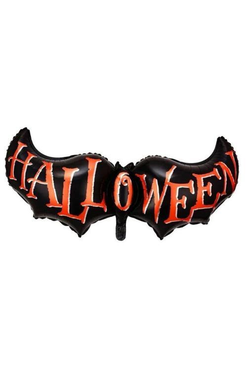 Cadılar Bayramı Yarasa Şekilli Halloween Yazılı Folyo Balon