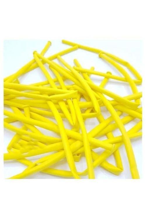 Sarı Renk Sosis Balon 12 Adet