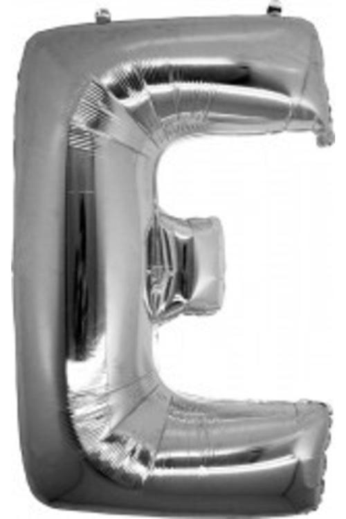 Folyo Balon E Harfi Gümüş Renk 100 Cm