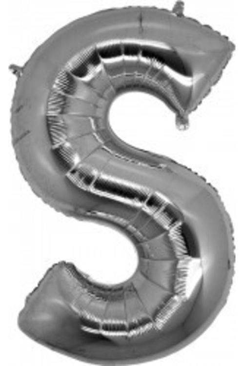 Folyo Balon S Harfi Gümüş Renk 100 Cm