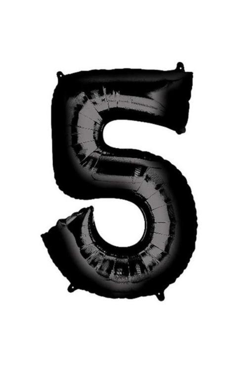 Siyah 5 Rakam Folyo Balon 100 Cm 1 Adet