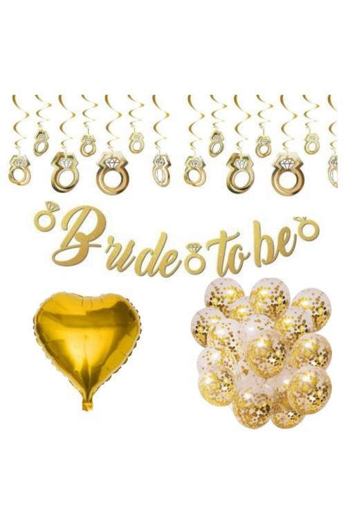 Altın Renk Bride To Be Set