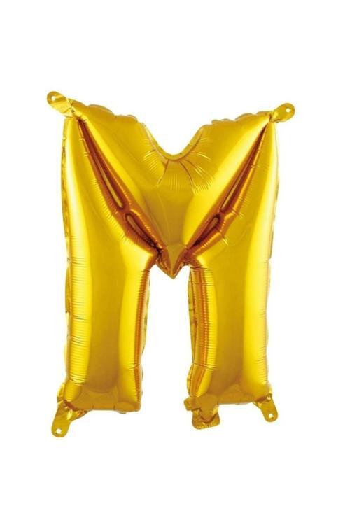 Altın Renk M Harfi 16'' Folyo Balon 1 Adet
