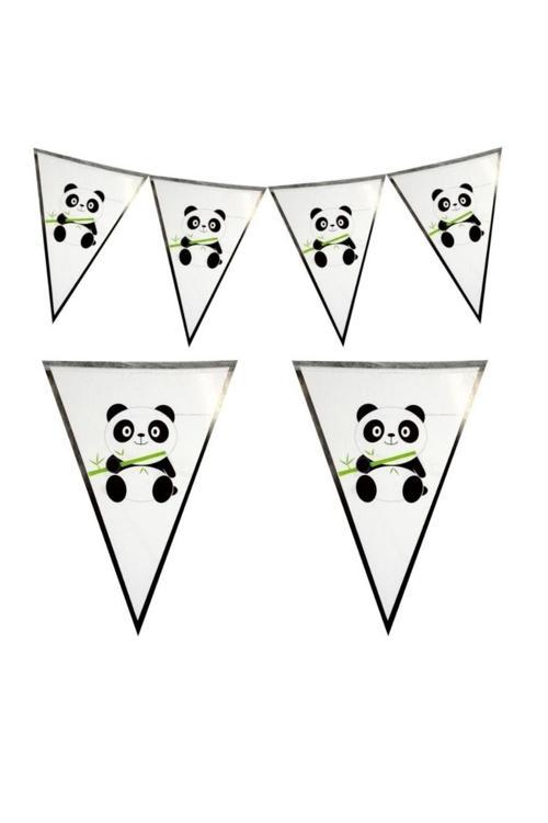 Sevimli Panda Bayrak Afiş Set