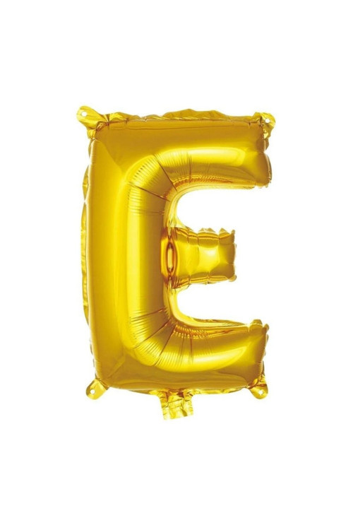 Altın Renk E Harfi 16'' Folyo Balon 1 Adet