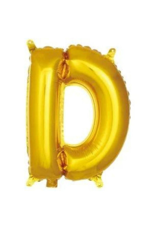 Altın Renk D Harfi 16'' Folyo Balon 1 Adet