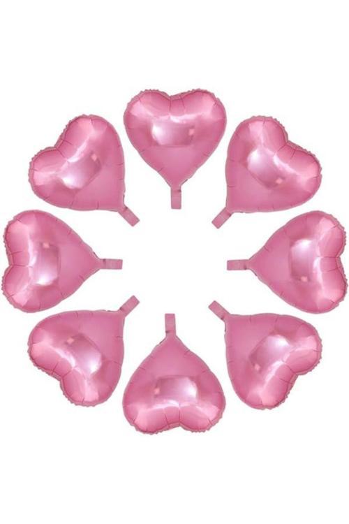 Pembe Kalp Mini Shape Folyo Balon 6 Adet