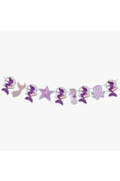 Parlayan Deniz Kızı Pırıltılı Banner - Asma Süs 165 cm