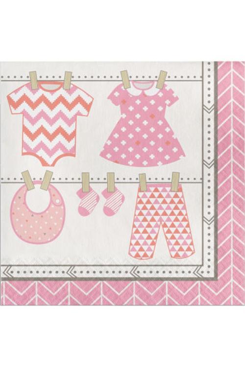 Bebek Kıyafetleri Pembe Peçete 16 Adet