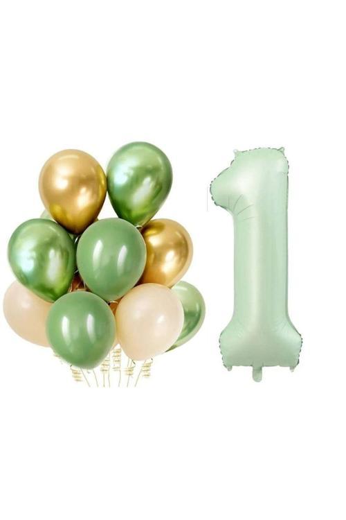 Retro Su Yeşili 1 Yaş Latex Balon Set