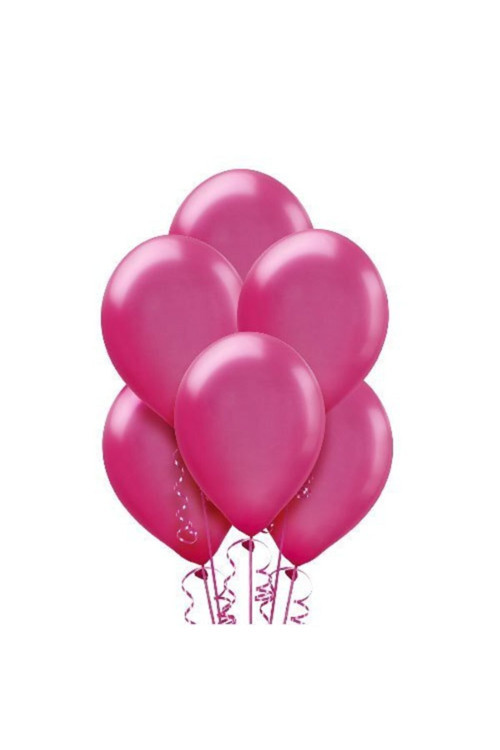 Fuşya Metalik 10 Lu Latex Balon