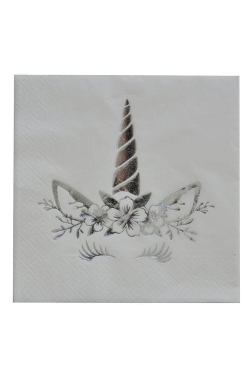 Unıcorn Gümüş Baskılı Peçete 16 Adet