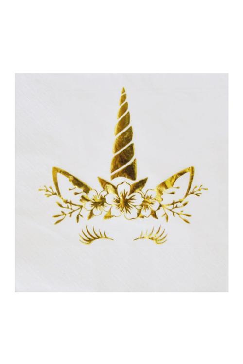 Unıcorn Gold Baskılı Peçete 16 Adet