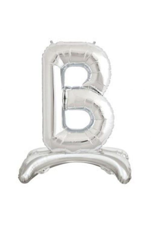 Ayakta Durabilen Gümüş B Harf Folyo Balon