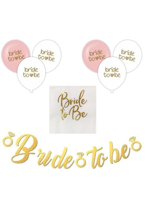 Bekarlığa Veda Bride To Be Gold Banner Set