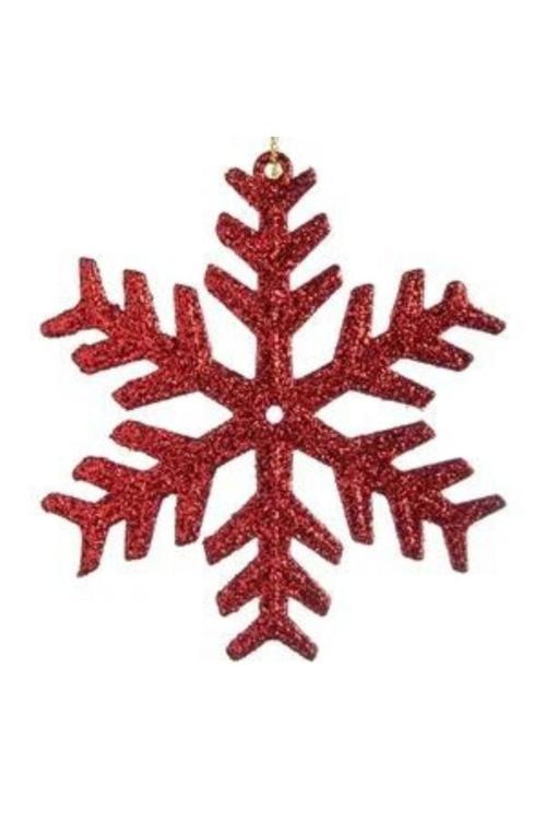 Yılbaşı Çam Ağacı Kırmızı Kar Tanesi 10 Cm 1 Adet
