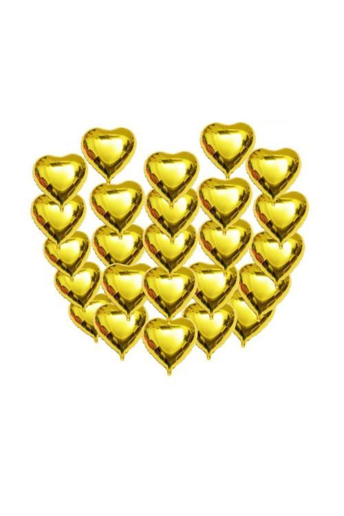 Altın Kalp Mini Shape Folyo Balon 6 Adet