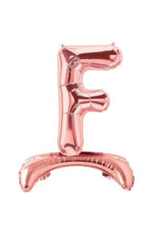 Ayakta Durabilen Rose Gold F Harf Folyo Balon