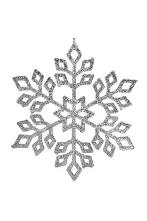 Yılbaşı Çam Ağacı Gümüş Kar Tanesi 15 Cm 1 Adet