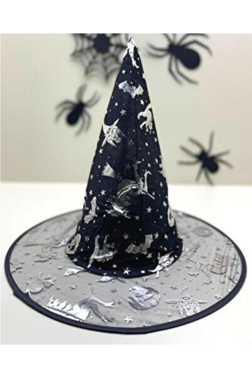 Halloween Cadılar Bayramı Yetişkin Gümüş Renk Şapka