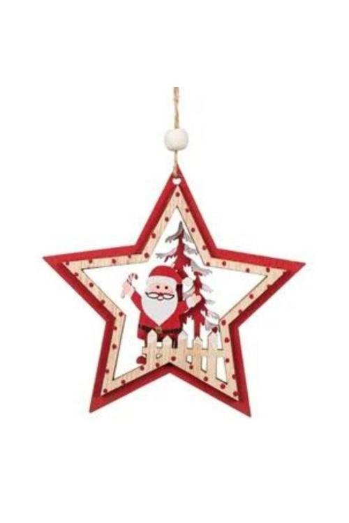 Yılbaşı Ağacı Noel Baba Yıldız Dekor Süs 11 Cm 1 Adet