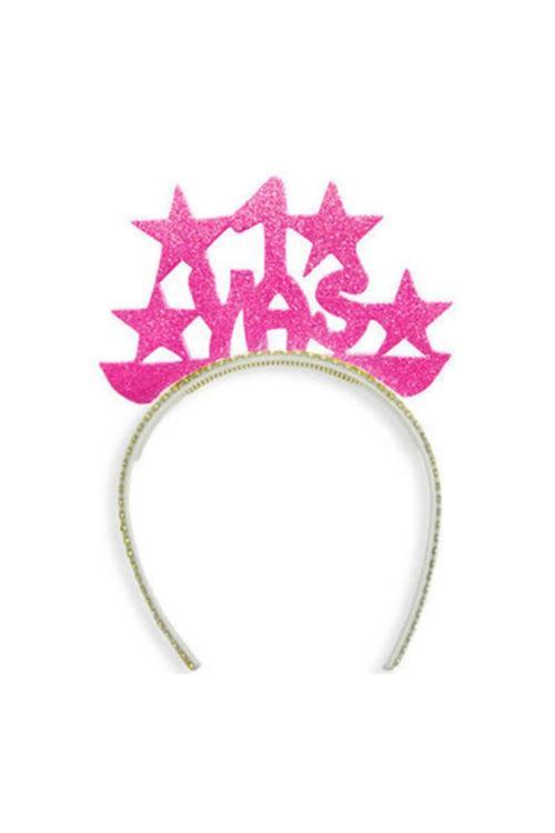 Pembe 1 Yaş Simli Eva Taç 1 Adet