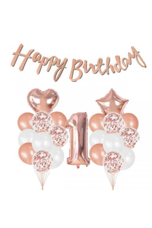 1 Yaş Rose Gold Happ Birthday Set