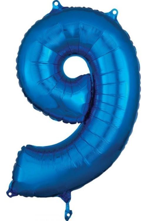 Folyo Balon Mavi 9 Rakam 80 Cm