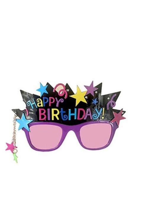 Star Renkli Happy Birthday Parti Gözüğü 1 Adet
