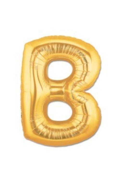 Folyo Balon B Harfi Altın Renk 100 Cm