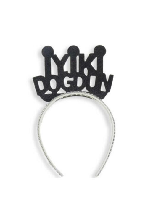 Iyi Ki Doğdun Simli Siyah Taç