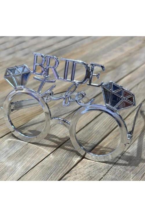 Bride To Be Tek Taşlı Parti Gözlüğü Gümüş Renk