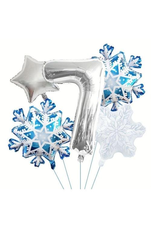 Kartanesi 7 Yaş Rakam Folyo Balon Set