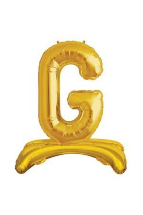 Ayakta Durabilen Altın G Harf Folyo Balon
