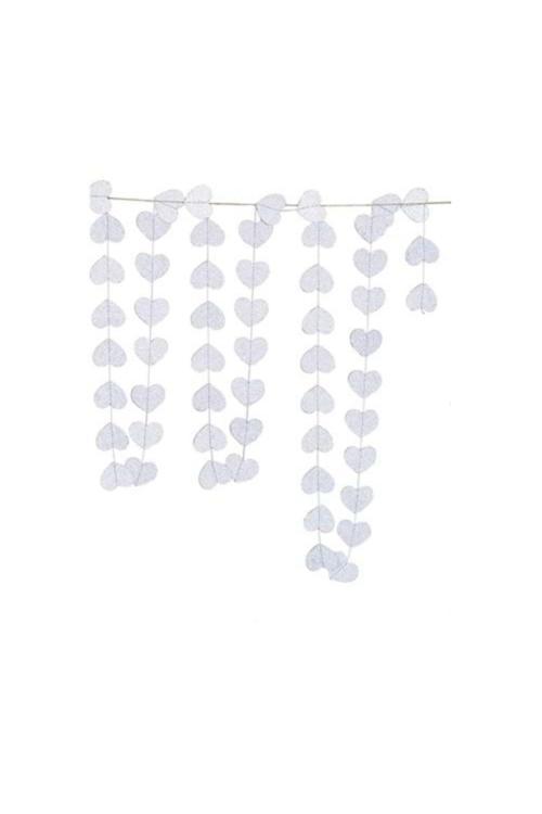 Gümüş Kalp Sarkıt Süs