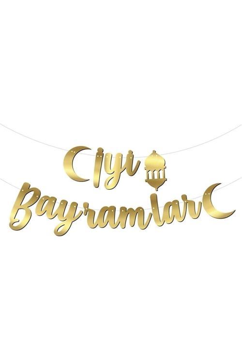 Iyi Bayramlar Kaligrafi Gold Banner