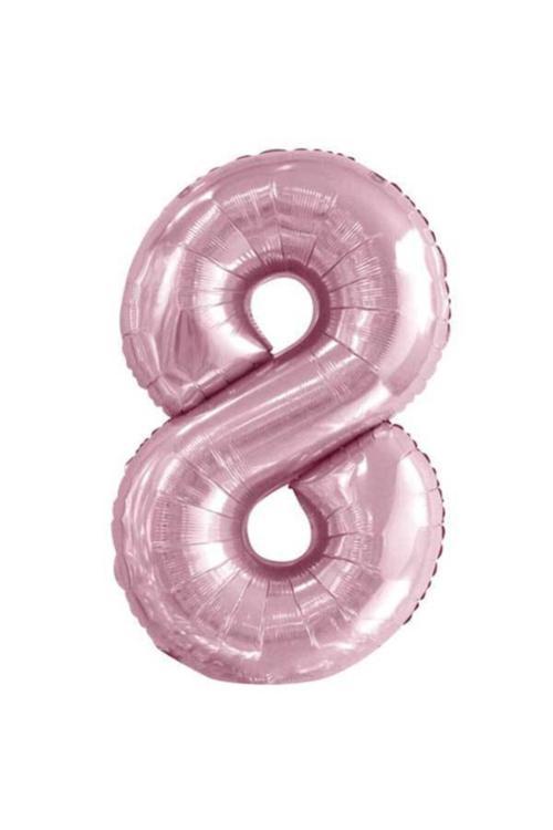 Bebek Pembe 8 Rakam Folyo Balon 100 Cm