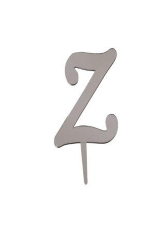 Z Harf Aynalı Gümüş Pleksi 7 Cm