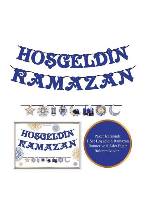 Hoş Geldin Ramazan Cami Hilal Dekoratif Banner Set