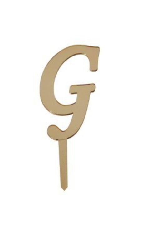 G Harf Aynalı Altın Pleksi 7 cm