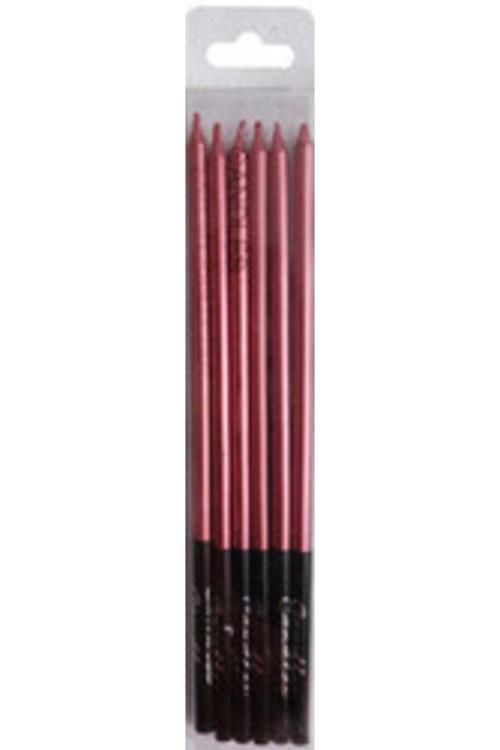 Kırmızı Pastel 6 Lı Mum