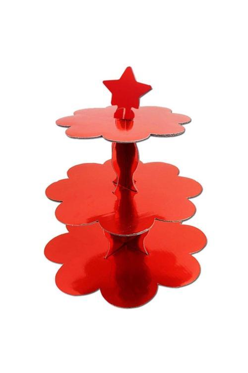 Kırmızı Cupcake Standı
