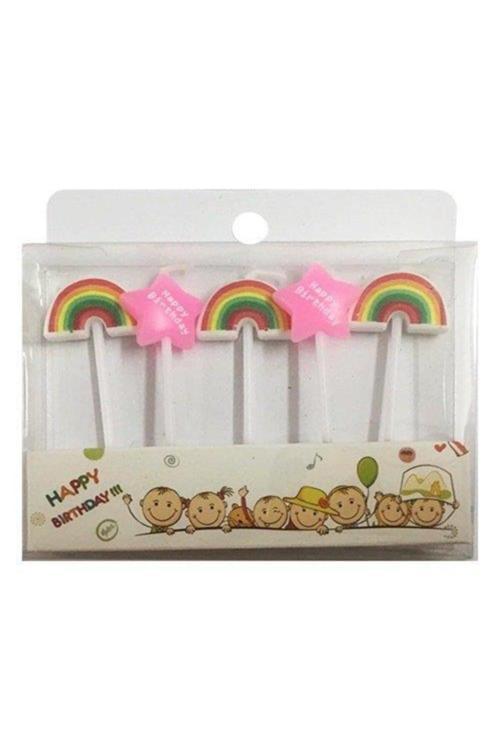 Gökkuşağı Yıldız 5 Li Mum Mini
