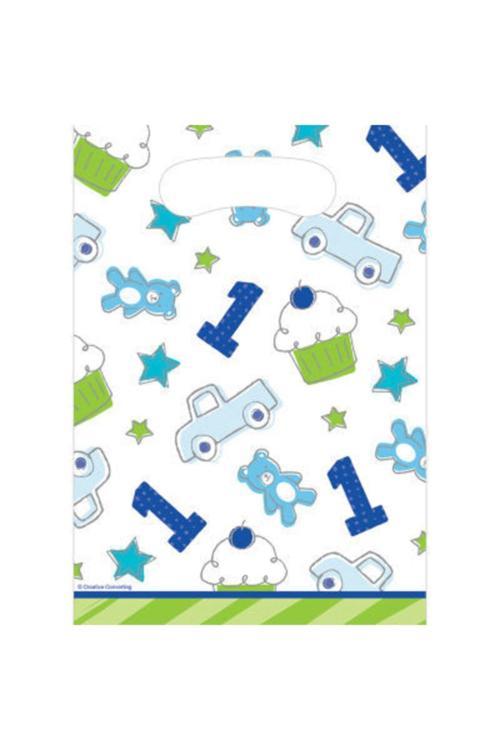 1 Yaş Erkek Teması Hediye Poşeti 8 Adet