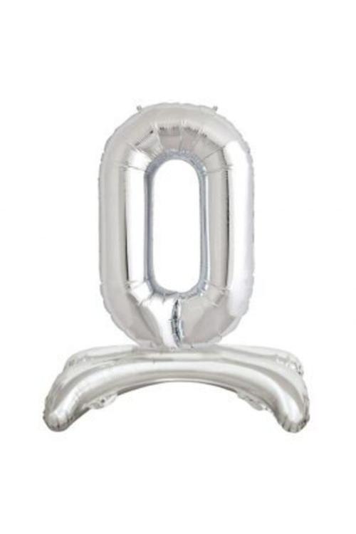 Ayakta Durabilen Gümüş O Harf Folyo Balon