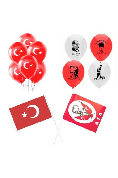 Çıtalı Ay Yıldız Bayrak Set