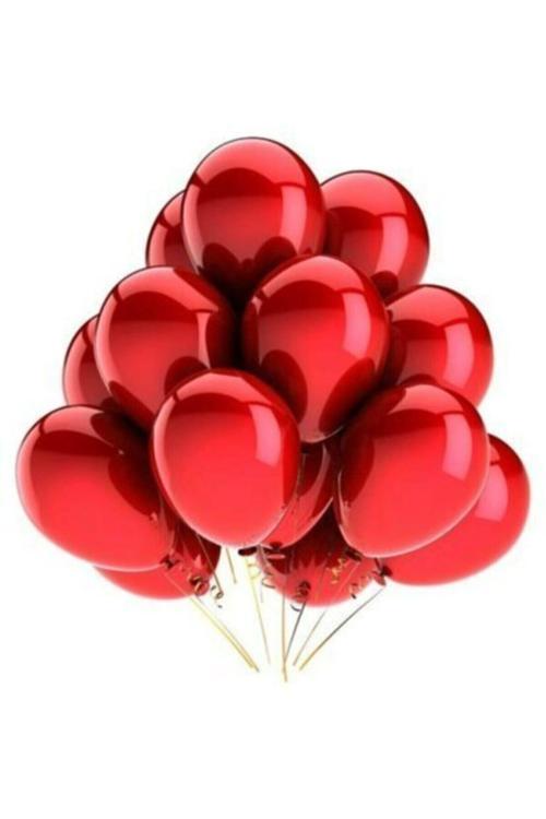 Kırmızı Metalik Latex Balon 10 Adet