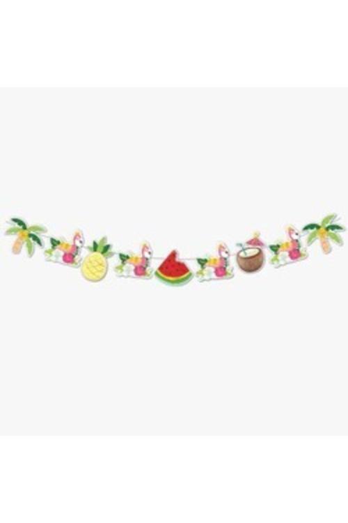 Renkli Flamingo Banner 165 cm