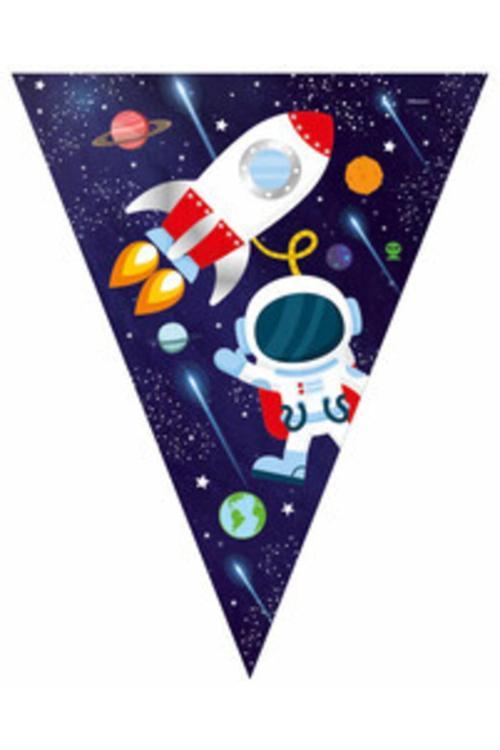 Kozmik Galaksi Uzay Teması Bayrak Afiş