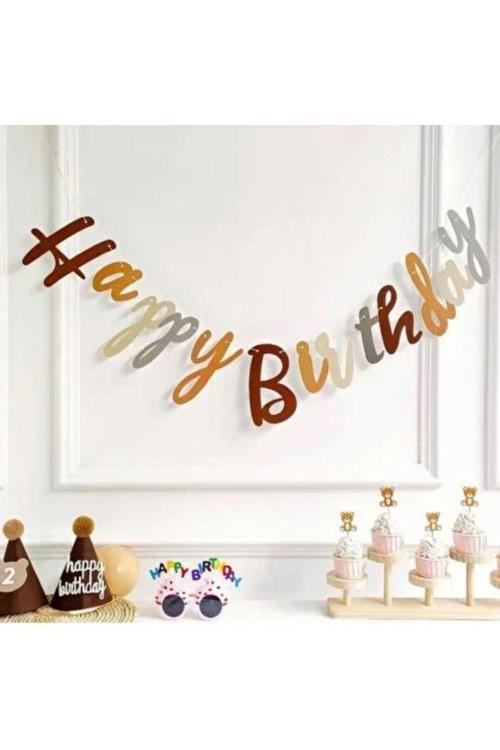 Karamel Happy Birthday Banner  Yazı